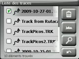 Liste des Traces