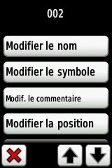 Page Modif. waypoint