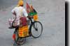 Delhi : cycliste