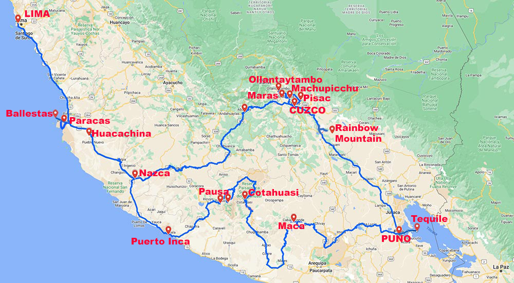 carte du Perou